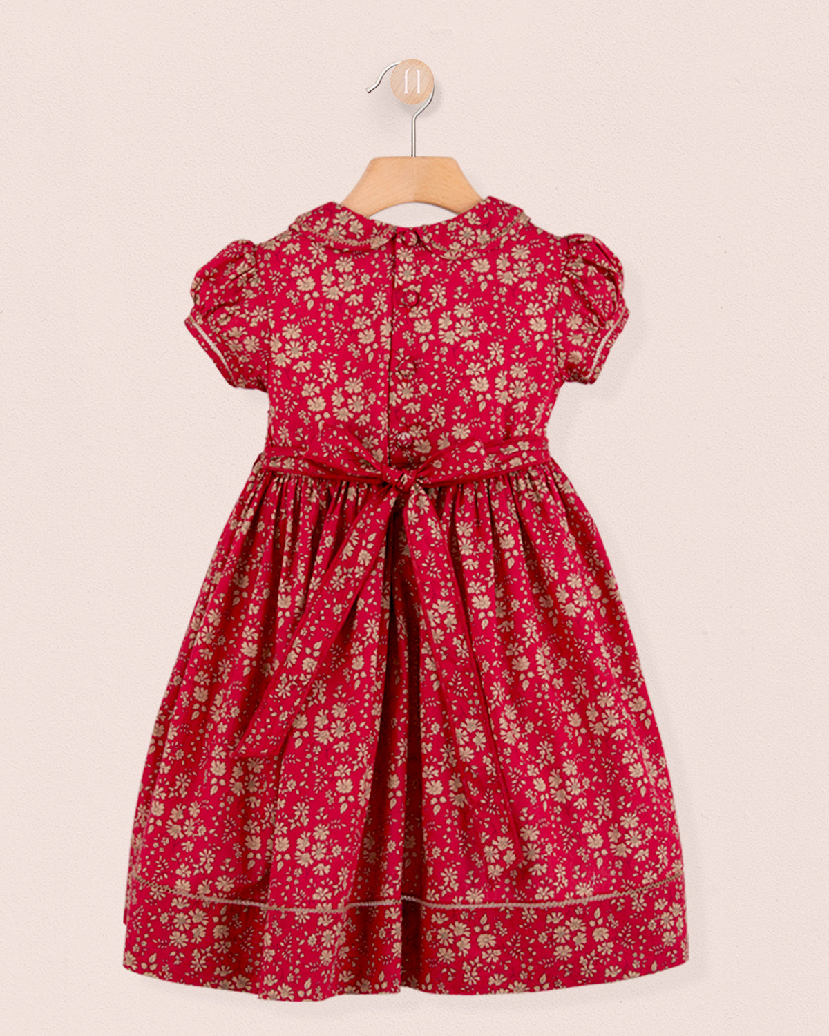 Emma Liberty Capel Red Hand Smocked Dress